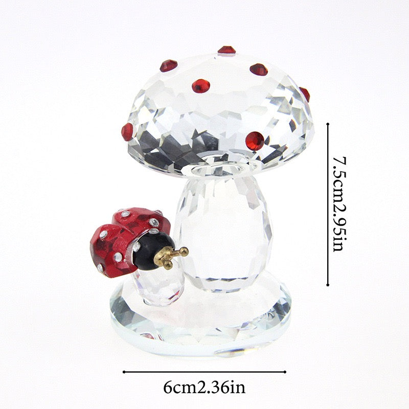 NO.173 Crystal ladybug mushroom table decoration