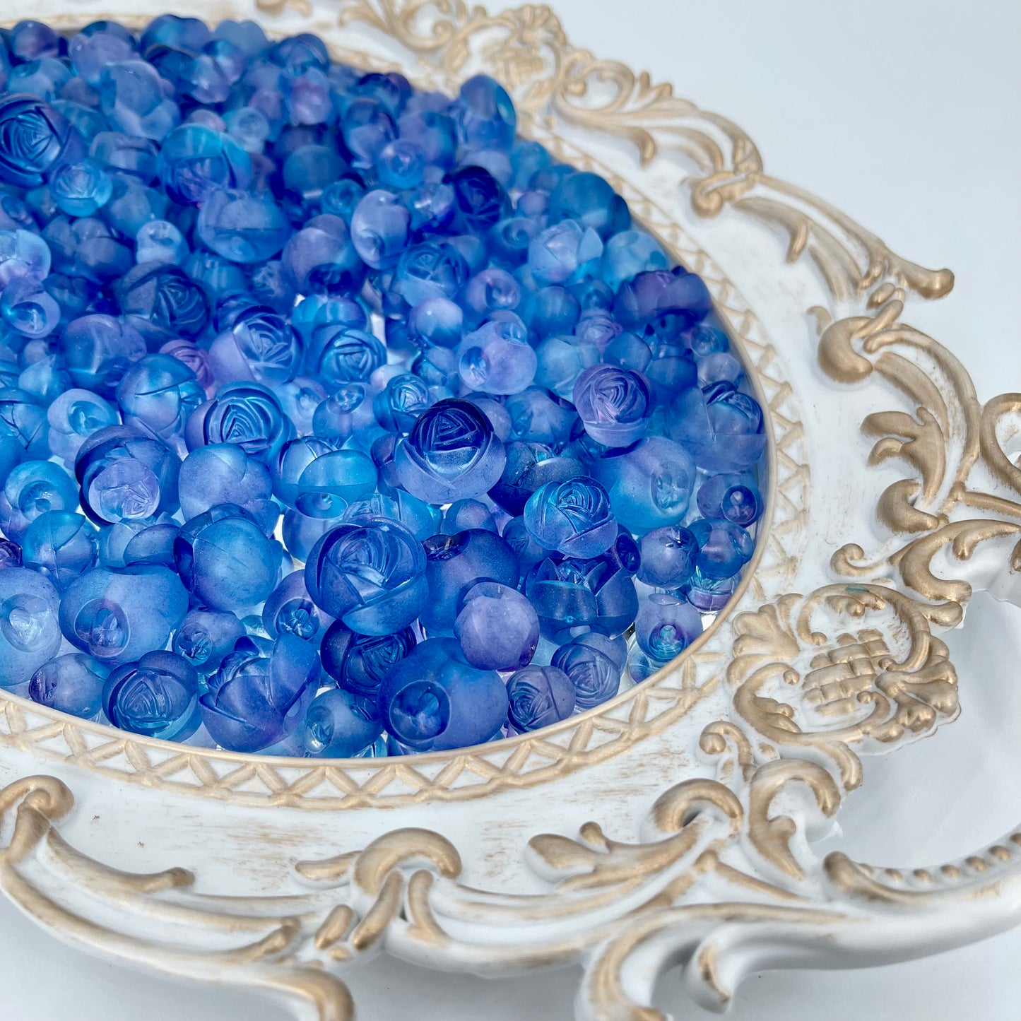 Beads/DIY-No.98【 Blue Rose Beads】