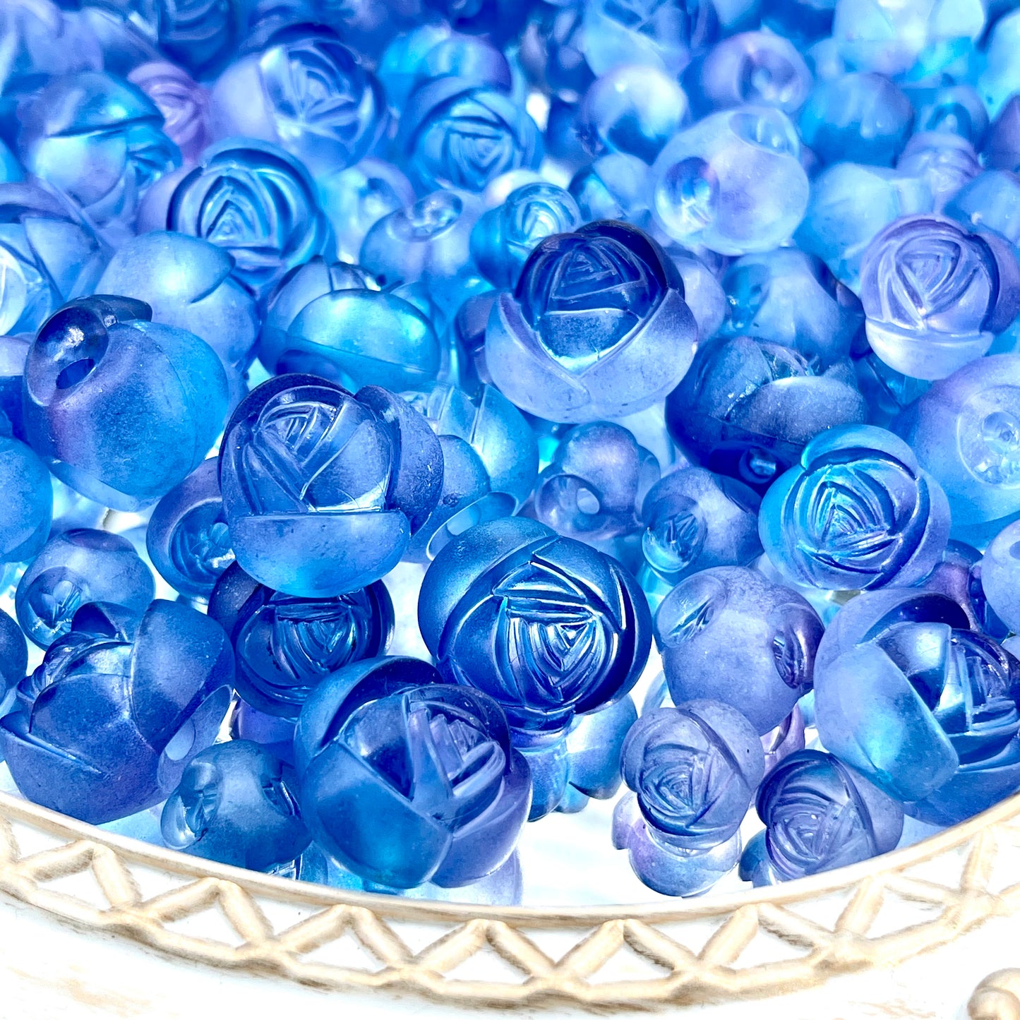 Beads/DIY-No.98【 Blue Rose Beads】