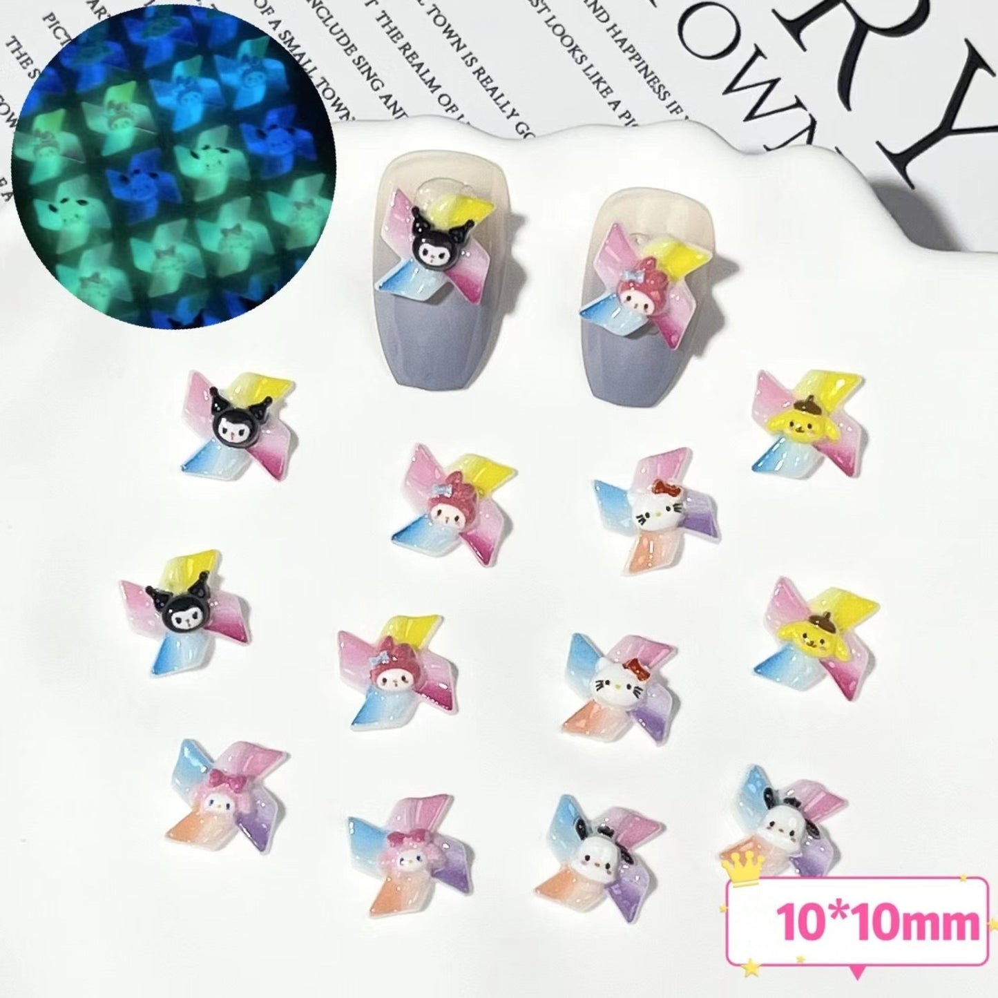 Nail/DIY-No.99【Windmills】✨Luminous✨